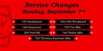 Service Changes